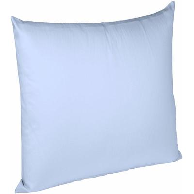 Kissenbezug FLEURESSE "Colours Mako Satin, 100% Baumwolle, mit Reißverschluss", blau (bleu), B:40cm L:40cm, Mako-Satin, Mako-Satin, Kissenbezüge, Mako Satin, glänzend, glatt, Premium Qualität Image