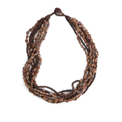 Kette mit Anhänger "Liane", Damen, Gr. one size, Zamak, braun, COLLEZIONE ALESSANDRO, Basic, Halsketten, mit vielen kleinen Muscheln Image