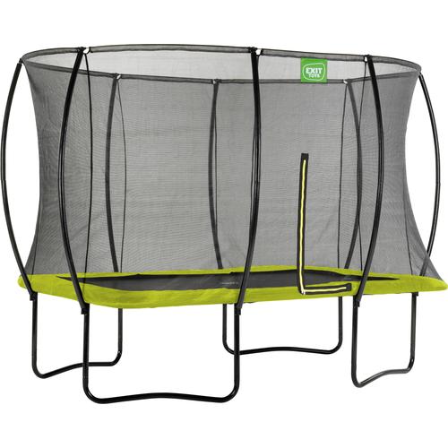 „Gartentrampolin EXIT „“Silhouette““ Trampoline Gr. B: 214 cm, grün (schwarz) Kinder Trampoline BxT: 214×305 cm, mit Sicherheitsnetz“