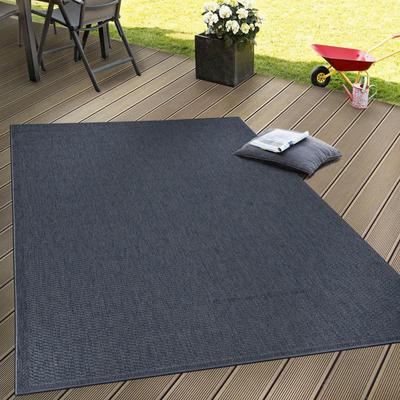 Teppich PACO HOME "Timber 125", blau (navy), B:140cm H:4mm L:200cm, Polypropylen, Teppiche, Flachgewebe, Sisal Optik, auch als Läufer, In- und Outdoor geeignet Image