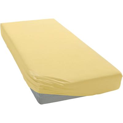 Spannbettlaken BELLANA "bellana by nature", beige (weizen), B:140-160cm L:200cm, Single-Jersey, Obermaterial: 100% Baumwolle, Laken, aus zertifizierter Bio-Baumwolle Image