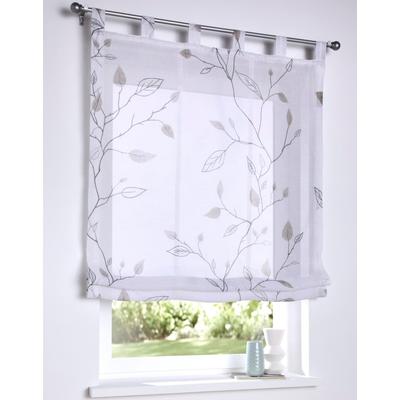 Raffrollo HEINE HOME Gr. 2, grau (sanftes weiß, taupe), B:60cm H:140cm, Raffrollos Image