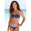 Bügel-Bandeau-Bikini-Top S.OLIVER "Audrey", Damen, Gr. 36, Cup C, schwarz-weiß (schwarz, weiß), Recycling-Polyamid, gepunktet, gestreift, Bikini-Oberteile, mit Mustermix aus Punkten und Streifen