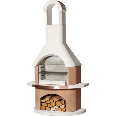 Grillkamin BUSCHBECK "Toskana", orange (weiß, terrakotta), B:110cm H:203cm T:65cm, Grills, BxTxH: 110x65x203 cm Image