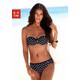 Bügel-Bandeau-Bikini LASCANA Gr. 40, Cup E, schwarz-weiß (schwarz, weiß) Damen Bikini-Sets Ocean Blue