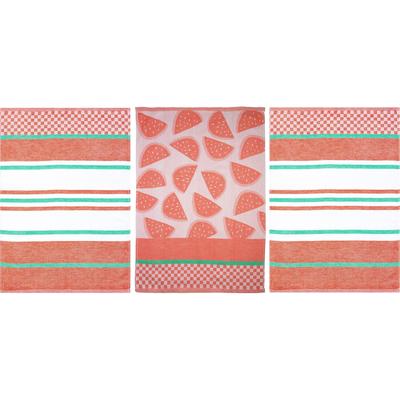 Geschirrtuch STUCO "Summer Fruits Melone", bunt (rot, bunt), B:50cm L:70cm, 100% Baumwolle, Geschirrtücher, Jacquardgewebe