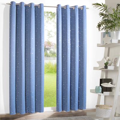 Vorhang WECKBRODT "Sarin", blau (hellblau), B:135cm H:160cm, Microfaser, Polyester, Gardinen, blickdicht, Thermo, wärme-,kälteisolierend, abdunkelnd, Gardine, Store Image