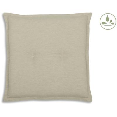 Hockerauflage GO-DE, beige, B:50cm H:50cm, Bezug: 100% Polyester, Polsterauflagen, wasserabweisend