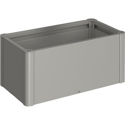 Hochbeet BIOHORT "Belvedere", grau (quarzgrau, metallic), B:102cm H:45cm T:53cm, Stahlblech, Pflanzgefäße, BxTxH: 102x53x45 cm Image