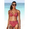 Push-Up-Bikini-Top S.OLIVER "Rome", Damen, Gr. 38, Cup A, rot (rostrot), Microfaser, Polyamid, unifarben, Bikini-Oberteile, in verschiedenen Unifarben