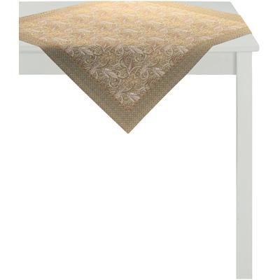 Mitteldecke APELT "2916 Indian Summer" Gr. 2, braun (braun, beige), B:130cm L:130cm, Baumwolle, Tischdecken