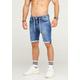 Shorts BEHYPE "MAKAY" Gr. 31, US-Größen, blau (hellblau) Herren Hosen 5-Pocket-Hose Shorts