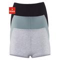 Panty PETITE FLEUR Gr. 40/42, 3 St., blau (blau, schwarz, grau) Damen Unterhosen Spar-Sets
