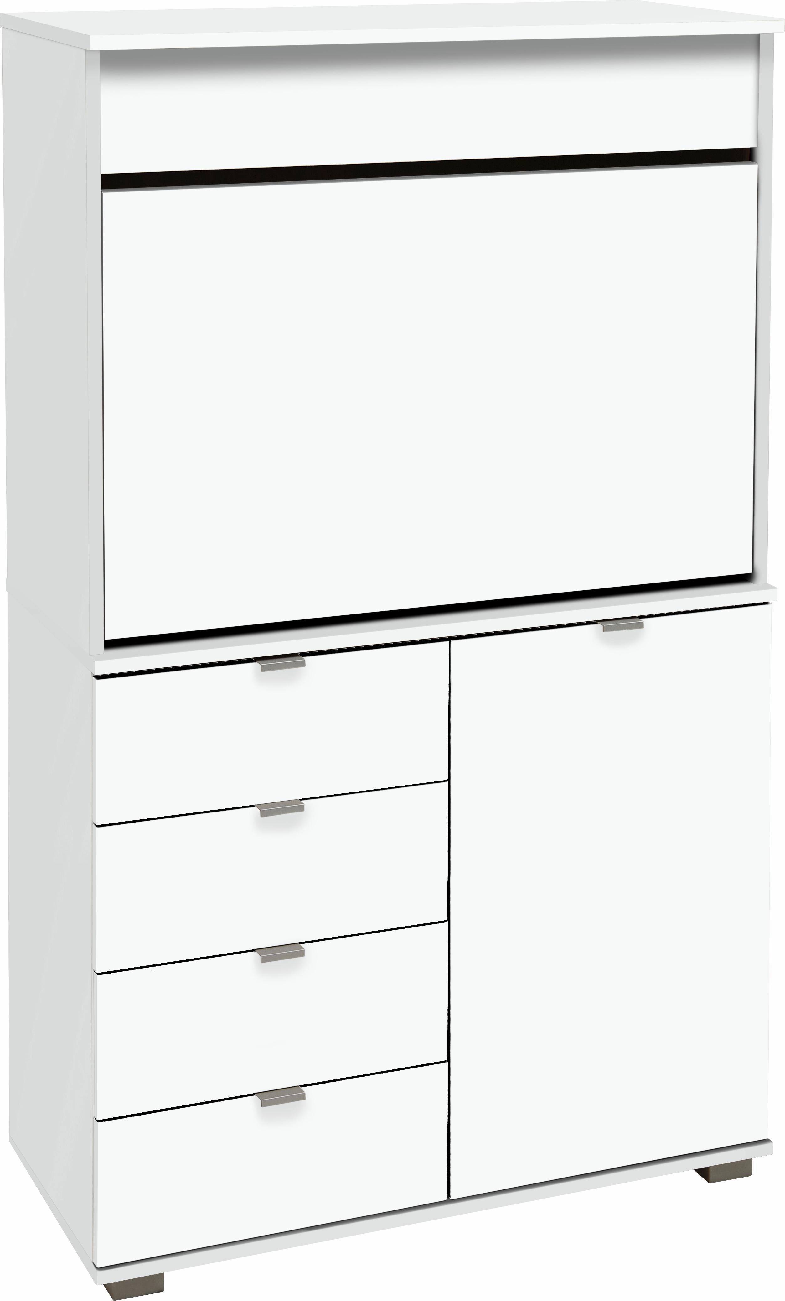 Sekretär PRIESS "Ahaus", weiß, B:82cm H:139cm T:38cm, Sekretäre