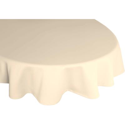 Tischdecke WIRTH "NEWBURY" Gr. 1, beige, Ø:160cm, Polyester, Baumwolle, Tischdecken, rund