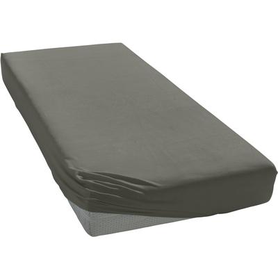 Spannbettlaken CINDERELLA "Weekend", grau (anthrazit), B:160cm L:200cm, Renforcu00e9, Obermaterial: 100% Baumwolle, Laken, OEKO-TEX-zertifiziert Image