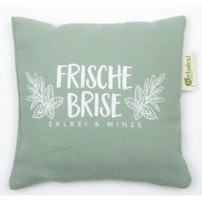 Kräuterkissen HERBALIND "5052 Kräuterkissen FRISCHE BRISE", grün (grün, weiß), B:20cm H:4cm L:20cm, Baumwolle, Funktionskissen