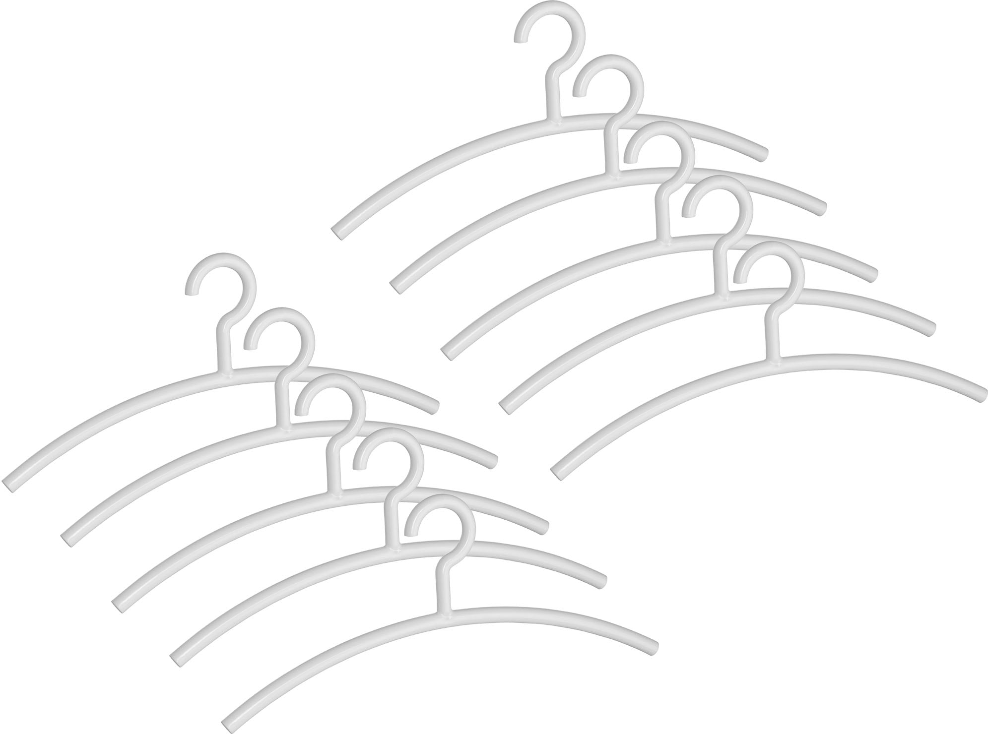 Kleiderbügel WENKO "Mir", weiß, B:45cm H:1,5cm T:1,5cm, Polypropylen, Kleiderbügel, Kleiderbügel, Kunststoff, 45 cm
