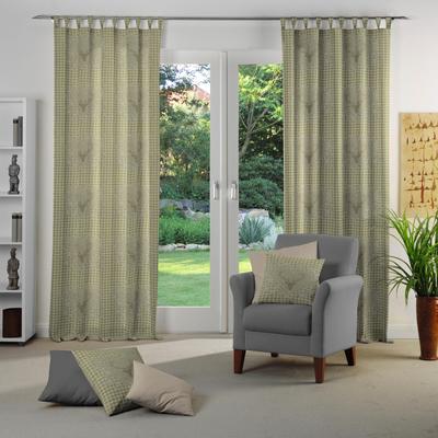 Vorhang WIRTH "Stuben" Gr. 1, grün (lindgrün), B:65cm H:125cm, Jacquard, Baumwolle, Polyester, Gardinen Image