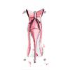 Garderobenleiste QUEENCE "High Heel von hinten", rosa (rosa, weiß), B:50cm H:120cm T:10cm, Acrylglas, Edelstahl, Garderobenhalter, mit 6 Haken, 50 x 120 cm