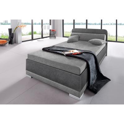 Polsterbett MAINTAL, grau (steinfarben, dunkelgrau), B:87cm H:76cm L:211cm, Bezug Bett: 100% Polyester, Bezug Matratze: 100% Polyester, Betten, Bett Polsterbett, in verschiedenen Ausführungen, Topseller Image