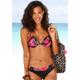 Push-Up-Bikini-Top LASCANA "Elsa" Gr. 36, Cup C, bunt (schwarz, pink, bedruckt) Damen Bikini-Oberteile Ocean Blue