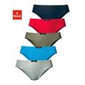 Slip H.I.S Gr. 52, bunt (marine, rot, khaki, blau, grau, meliert) Damen Unterhosen Klassische Slips