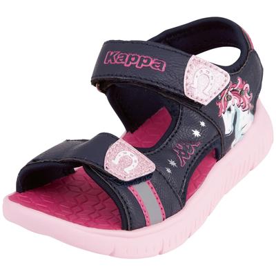 Sandale KAPPA Gr. 29, blau (navy-pink) Schuhe Sandale mit leuchtenden LEDs