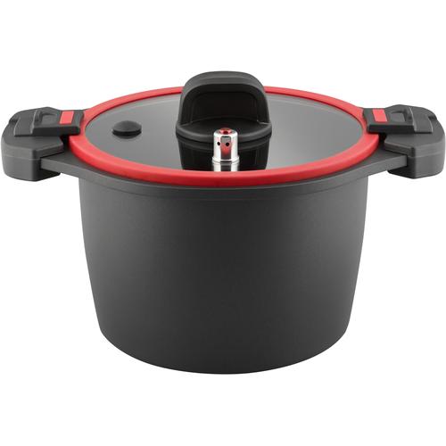 Dampfgartopf ELO Töpfe Gr. 6 l + Ø 24 cm + Höhe 16 cm, schwarz Weitere Töpfe Dampfkochtopf, Ø 24 cm, 6 Liter, Induktion