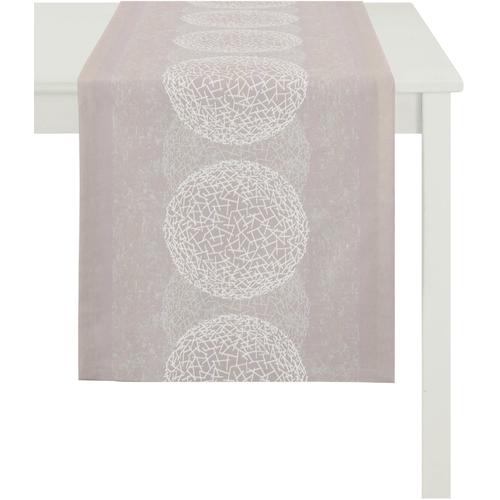 „Tischläufer APELT „“1114 Loft Style, Jacquard““ Tischdecken Gr. B/L: 48 cm x 140 cm, 1 St., rosa (rosé, weiß) Tischläufer“