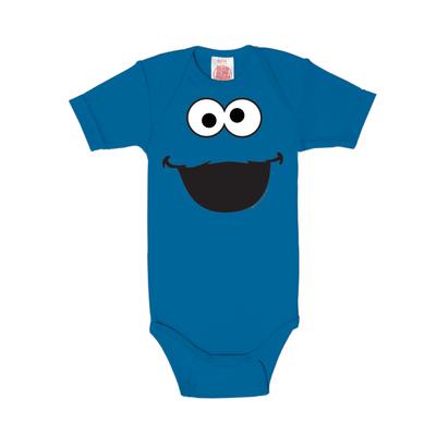 Body LOGOSHIRT Gr. 62, EURO-Größen, blau Baby Bodies mit witzigem Krümelmonster-Print