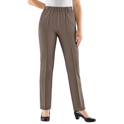 Jerseyhose CLASSIC BASICS, Damen, Gr. 48, Normalgrößen, grau (taupe), 100% Polyester, unifarben, lang, Hosen Image
