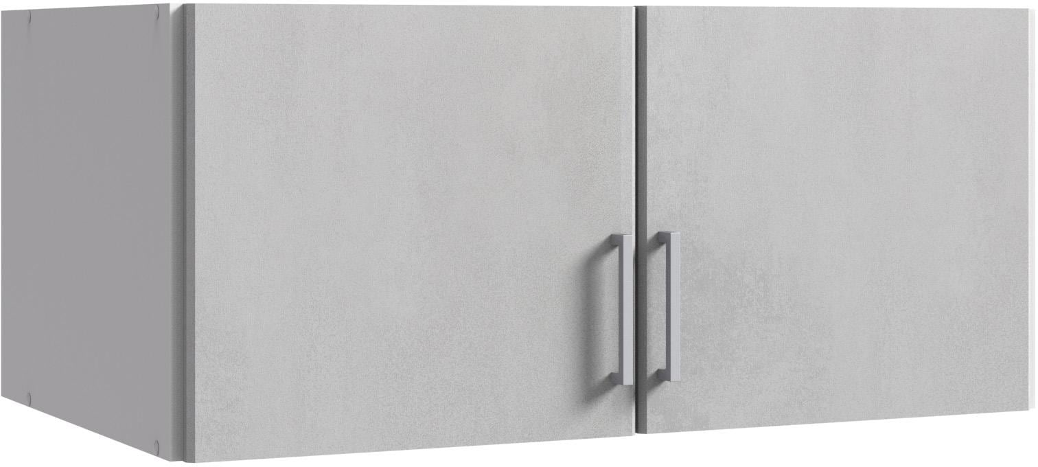 Schrankaufsatz WIMEX "Click", grau (beton, nachbildung lichtgrau), B:90cm H:42cm T:56cm, Kunststoff, Möbelaufsätze, Kleiderschrank-Zubehör Schrankaufsatz