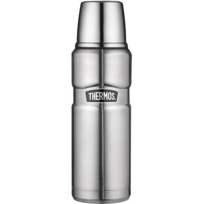 Isolierflasche THERMOS "Stainless King" Trinkflaschen Gr. 470 ml, silberfarben Thermobecher und Coffee to go