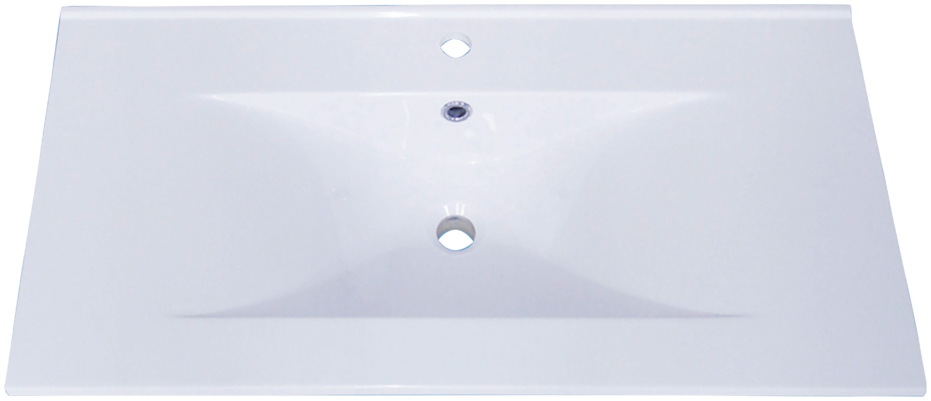 Waschbecken SANOTECHNIK Waschtische weiß Waschbecken 80 cm, Marmor