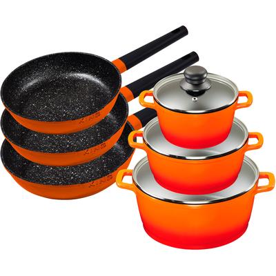 Topf-Set KING "Shine Orange" Töpfe orange Induktion