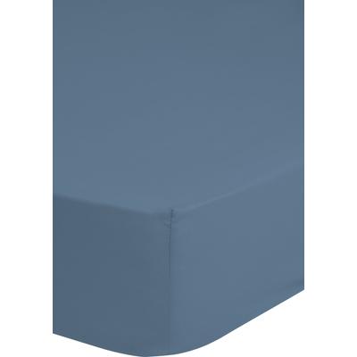 Spannbettlaken HIP "Hip in Gr. 90x200, 140x200 oder 180x200 cm", blau (eisblau), B:100cm L:200cm, Satin, Obermaterial: 100% Baumwolle, Laken, 100% Baumwolle, Mako-Satin, Rundumgummi, bis 25 cm Höhe Image