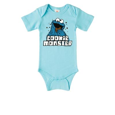 Body LOGOSHIRT Gr. 98, EURO-Größen, blau (hellblau) Baby Bodies Sesamstraße mit Druckknöpfen