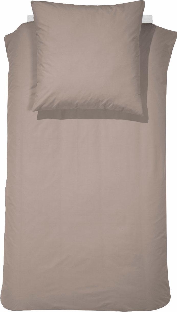 Bettwäsche CINDERELLA "Weekend in Gr. 135x200, 155x220 oder 200x200 cm", grau (taupe), B/L: 135cm x 200cm, 1 Stk., 1 Stk., Renforcé, B/L: 80cm x 80cm, 2 Stk., Renforcé, Obermaterial: 100% Baumwolle, Bettwäsche, Bettwäsche aus Baumwolle, Bettwäsche... Image