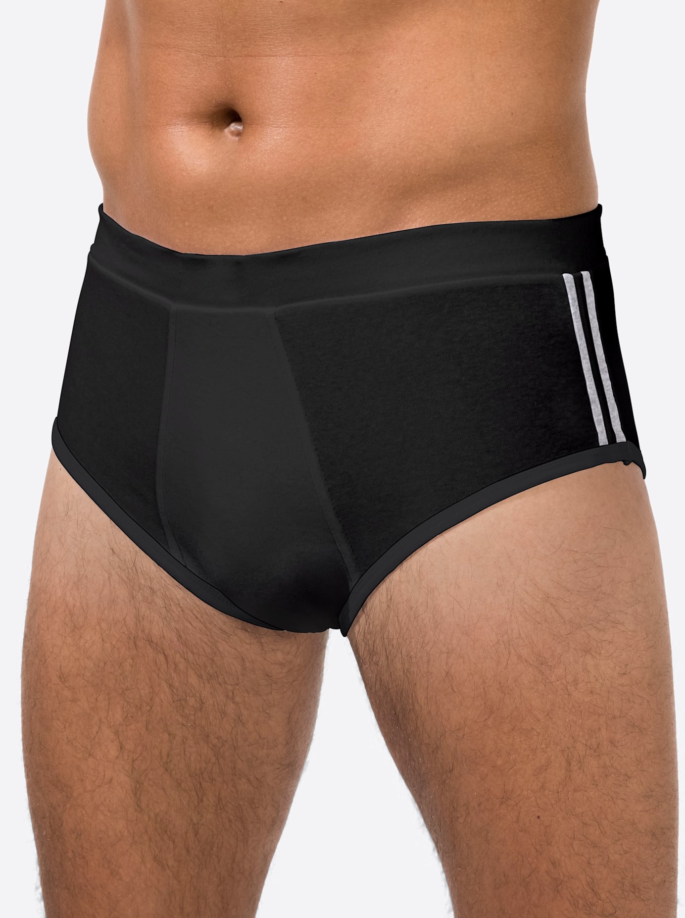 Slip WÄSCHEPUR, Herren, Gr. 7, schwarz, 93% Baumwolle, 7% Elasthan, Unterhosen Image