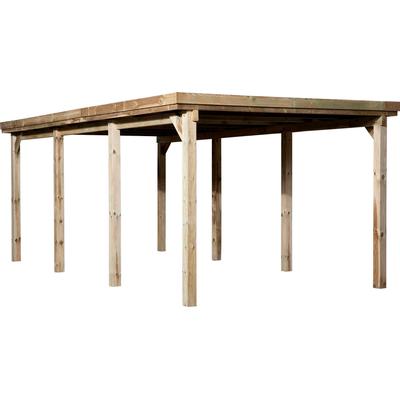 Einzelcarport WEKA "617 Gr.2", braun, H: 215cm, Carports