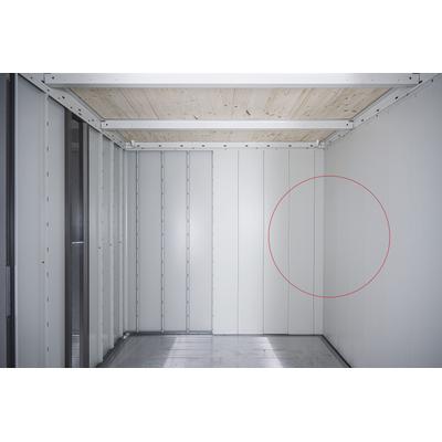 Gerätehaus-Innenwand BIOHORT, weiß, B:348cm H:222cm T:292cm, Stahlblech, Gartenhaus-Seitenwände, Innenverkleidung für Gerätehaus Neo 3D/4C