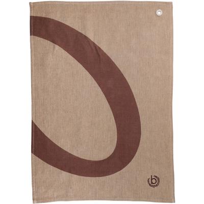 Geschirrtuch BUGATTI "Ellipse - Jacquard", braun (braun, natur), B:50cm L:70cm, 100% Baumwolle, Geschirrtücher Image