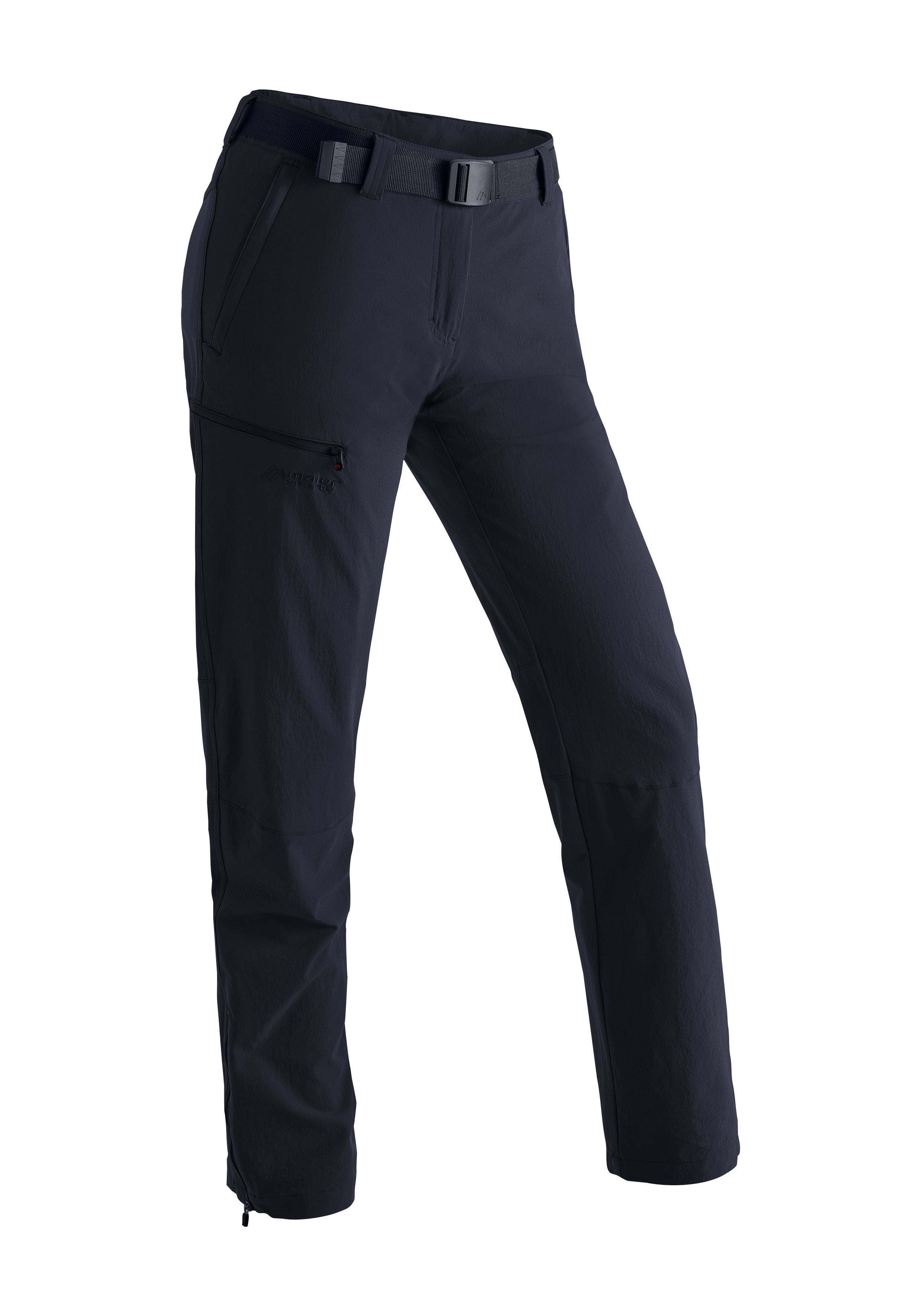 Funktionshose MAIER SPORTS "Inara slim", Damen, Gr. 36, Normalgrößen, blau (dunkelblau), 90% Polyamid, 10% Elasthan, Hosen, Herren Wanderhose, atmungsaktive Outdoor-Hose, 4 Taschen, Slim Fit Image