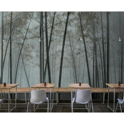 LIVING WALLS Fototapete "Walls by Patel In The Bamboo" Tapeten Gr. B/L: 4,00 m x 2,7 m, grau Fototapeten