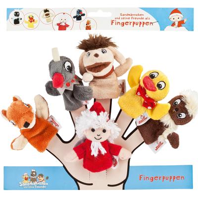 Fingerpuppe HEUNEC "Sandmann Fingerpuppen 6er-Set" Puppen bunt Kinder Altersempfehlung Puppen