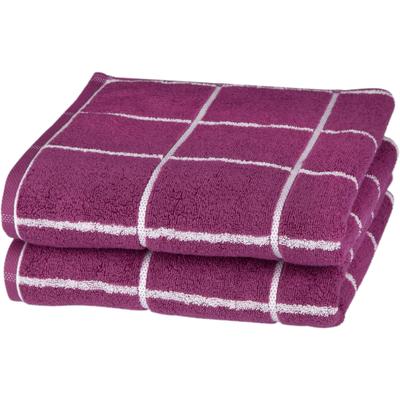 Handtuch ROSS "Cashmere Überkaro", pink (fuchsia), B:50cm L:100cm, Frottier, Obermaterial: 100% Baumwolle, Handtücher (Packung), in modischen Farben Image