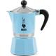 Espressokocher BIALETTI "Rainbow" Kaffeemaschinen Gr. 0,13 l, 3 Tasse(n), blau (aluminiumfarben, hellblau) Espressokocher