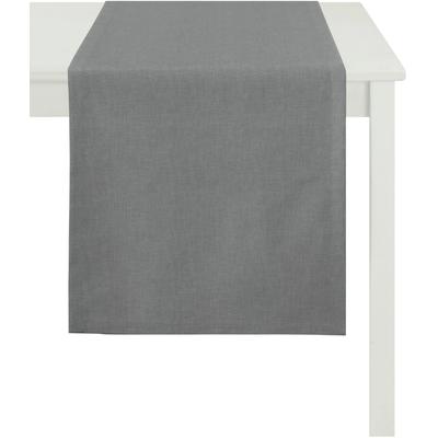 Tischläufer APELT "ALASKA, LOFT STYLE, Rips Uni", grau (dunkelgrau), B:48cm L:150cm, Polyester, Baumwolle, Tischdecken Image