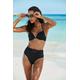 Highwaist-Bikini-Hose S.OLIVER "Rome" Gr. 34, N-Gr, schwarz Damen Badehosen Ocean Blue